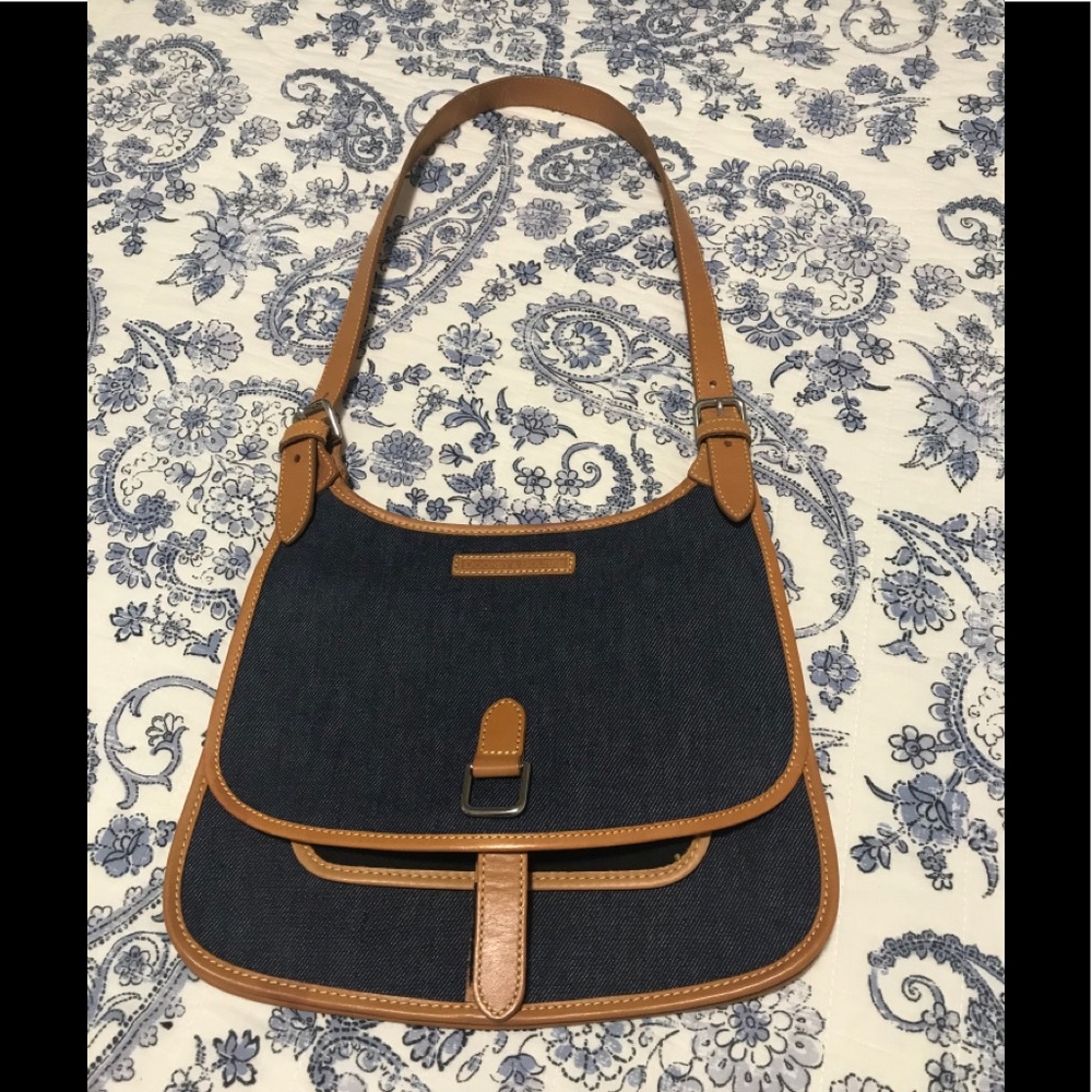 NWOT DOONEY&BOURKE Rare Denim Saddlebag Purse!!